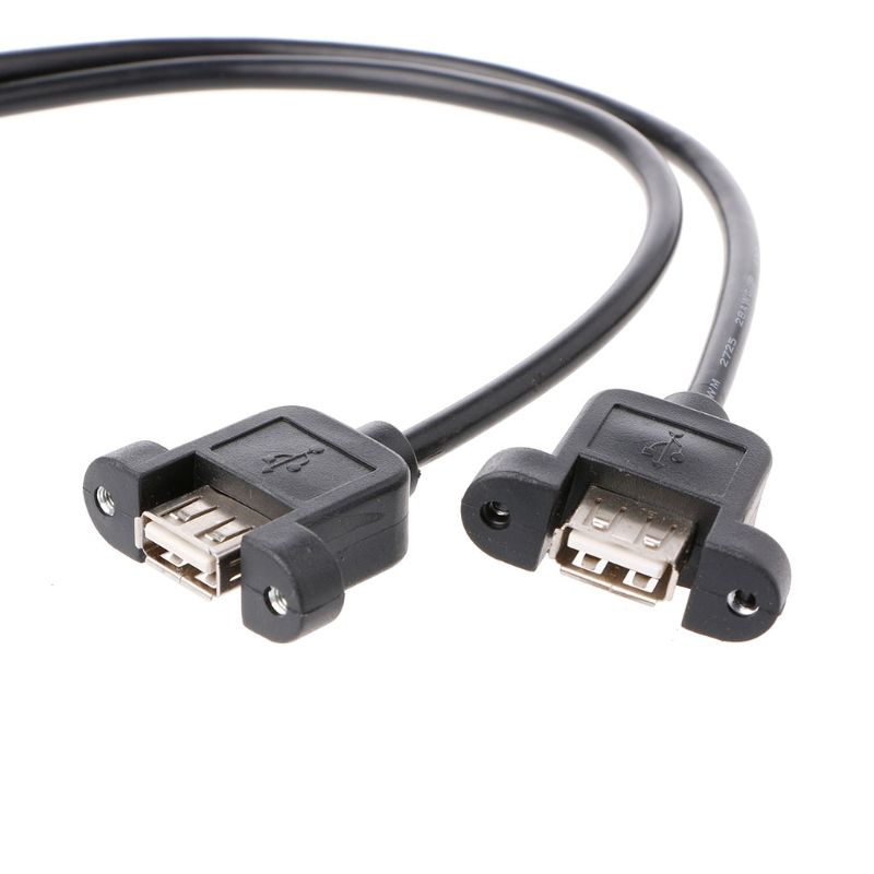 USB-A connector female inbouw duaal met connector 03